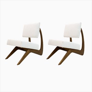 Set of Mid-Century Walnut Armchairs by Adrian Pearsall for Craft Associates