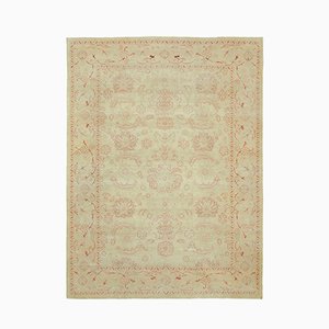 Tappeto Oushak antico beige intrecciato a mano, Turchia