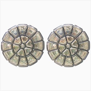 Iron & Glass Sconce from Limburg, 1960s, Set of 2