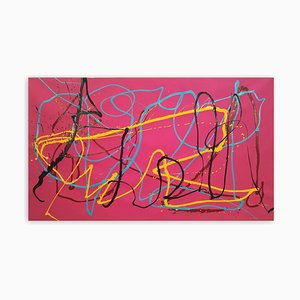 Dana Gordon, Abstrakte Malerei Alpha Beta, 2021, Acryl auf Papier