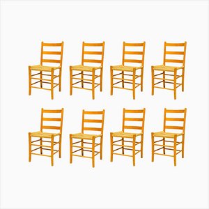 Chaises Échelle Scandinaves, Set de 8