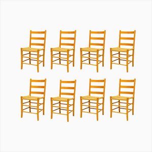 Scandinavian Ladder Chairs, Set of 8