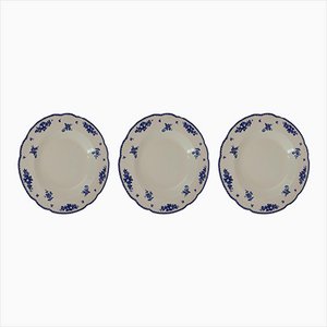 White & Blue Soup Plates from Wedgwood, Set of 3