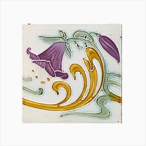 Azulejo vintage en relieve de Le Glaive, años 20