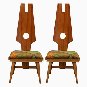 Brutalistische Niedrige Stühle, 1960er, 2er Set