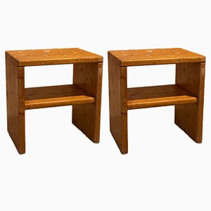 Hocker von Perriand für Les Arcs, 1960, 2er Set