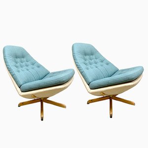 Vintage Swivel Chair Lounge Chair & Ottoman by Madsen & Schübel, 1960s