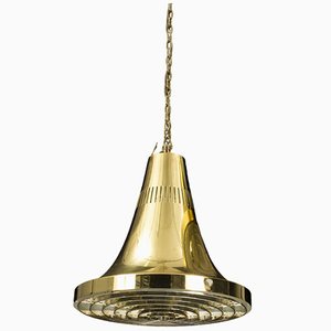 Lampada da soffitto in ottone di Hans Agne Jakobsson per Markaryd, Svezia, 1960