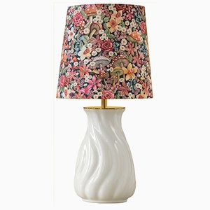 Vintage One-of-a-Kind Handcrafted Alice Delft Royal Vase Table Lamp with Liberty Fabric Lampshade