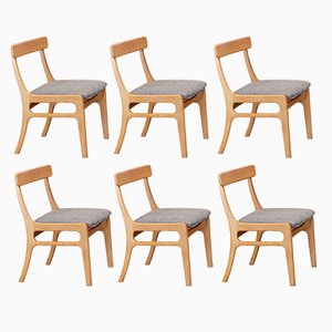 Dining Chairs in Oak by Ole Wanscher for Poul Jeppesen, 1960s, Set of 6