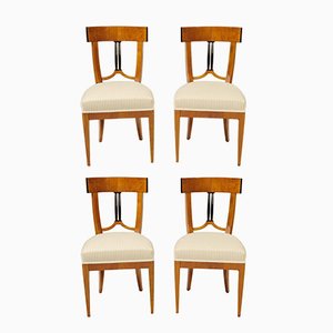 Biedermeier Style Dining Chairs, 1890s, Set of 4