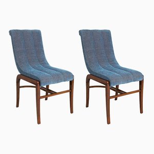 Set of Art Deco Rosewood Chairs attributed to Jules Leleu, France, 1920s
