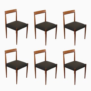 Mid-Century Bernsburg Dining Chairs in Rosewood from Lübke, Set of 6