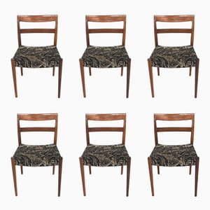 Vintage Swedish Chairs in Garmi Rosewood from Hugo Troeds, 1960, Set of 6