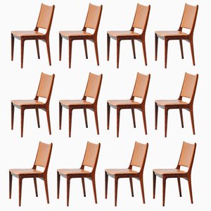 Fully Renovated Dining Chairs in Rosewood by Johannes Andersen for Uldum Møbelfabrik, 1960s, Set of 12