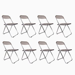 Plia Chairs by Giancarlo Piretti, Set of 8