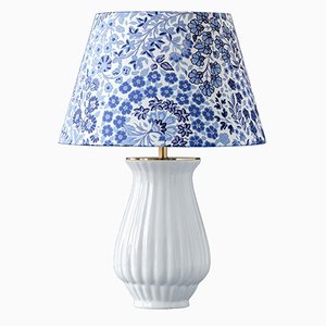 Hamptons Style Handcrafted Table Lamp from Vintage Royal Delft White Vase Haven