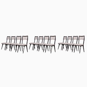 Italian Dining Chairs by Vittorio Dassi, 1950s, Set of 12