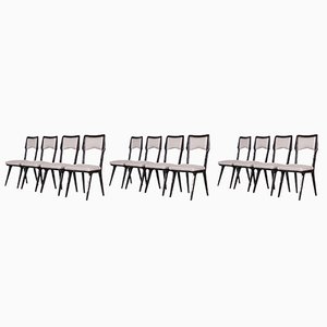 Italian Dining Chairs by Vittorio Dassi, 1950s, Set of 12