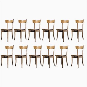 Bentwood Bistro Dining Chair from Baumann, 1950s, Set of 12