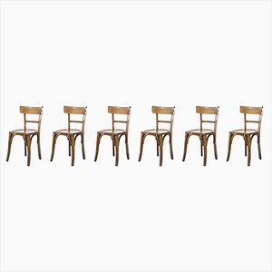 Bentwood Bistro Dining Chair from Baumann, 1950, Set of 6