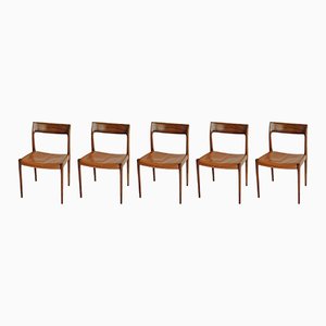 Mid-Century Table and 4 Chairs by Niels Otto Møller, 1960s, Set of 5