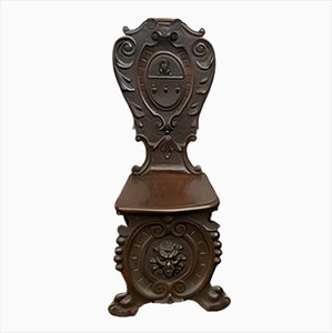 Esszimmerstuhl im Renaissance-Stil mit Intarsien