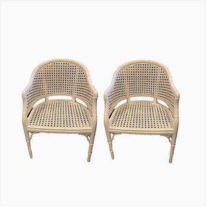 Chaises Vintage en Bois Faux Bambou, Set de 2