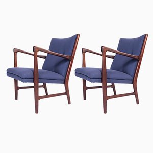 Vintage Danish Easy Chairs from Fritz Hansen, 1950s, Set of 2