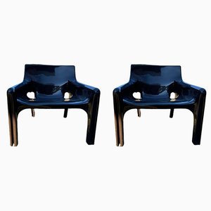 Vintage Artemide Stühle von Vico Magistretti, 2er Set