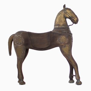 Cavallo da tempio in legno, fine XIX secolo