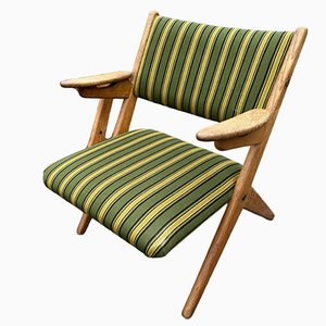 Mid-Century Danish Lounge Chair in Oak attributed to Arne Hovmand Olsen, 1960s