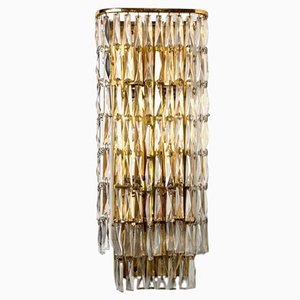 Clear Gold, Glass Messing Crystal Wall Light from Bakalowits & Söhne, 1970s