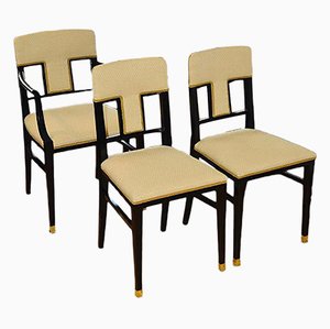 Art Nouveau Chairs, Set of 3