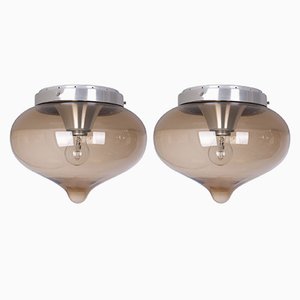 Wall or Ceiling Lights from Dijkstra Lampen, 1970s, Set of 2
