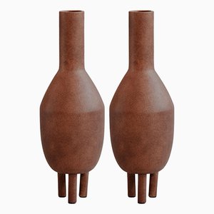 Terracotta Duck Vase Slim from 101 Copenhagen, Set of 2