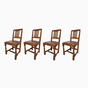 Eichenholz Stühle von Derek Fishman Slater, 4er Set