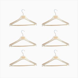 Vintage Hanger in Cream Color Plastic from Gucci, Set of 6