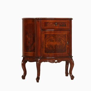 Venetian Carved Burl Nightstand with Fillet Inlay from Testolini & Salviati, 1930s