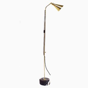 Model LT3 Adjustable Floor Lamp in Brass and Marble by Luigi Caccia Dominioni for Azucena, Italy, 1980s