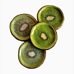Fruit Collection Kiwi Teller von Federica Massimi, 4er Set