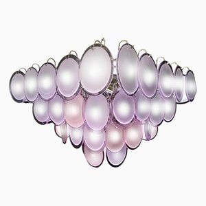 Murano Glasscheiben Kronleuchter im Stil von Vistosi, 1970er
