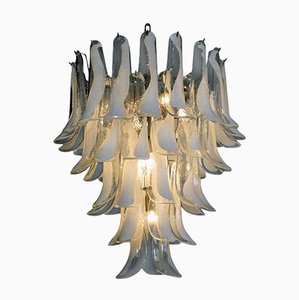 Lampadario grande vintage in vetro di Murano con 52 petali, Italia, anni '70