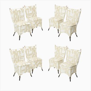 Day and Night Bronze Dining Chairs by Mattia Bonetti, 1991, Set of 8