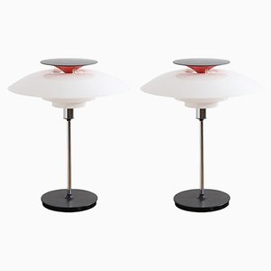 Danish Table Lamps by Poul Henningsen for Louis Poulsen, 1970s, Set of 2