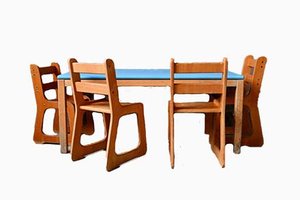 Table et Chaises d'Activité pour Enfant, 1960s, Set de 5
