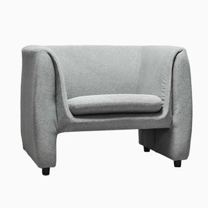 Snake Armchair in Grey Fabric