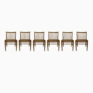 Danish Oak Dining Chairs by Jørgen Bækmark for FDB, 1950s, Set of 6