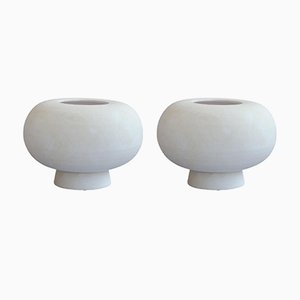 White Kabin Fat Vase by 101 Copenhagen, Set of 2