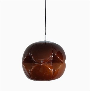 Large Brown Murano Glass Pendant Lamp from Peill & Putzler, Germany, 1960s